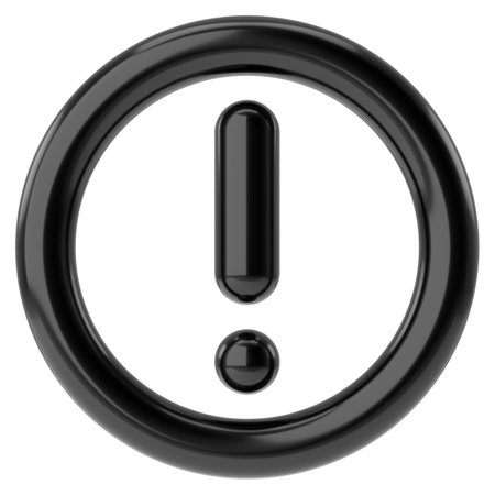 Warning icon. Exclamation mark. 3D illustration.の写真素材
