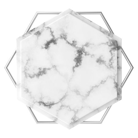 Hexagon shape. 3D illustration.の写真素材