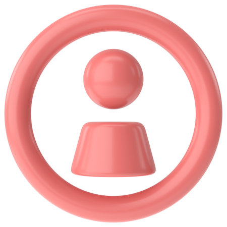 User icon. Account icon. 3D illustration.の写真素材