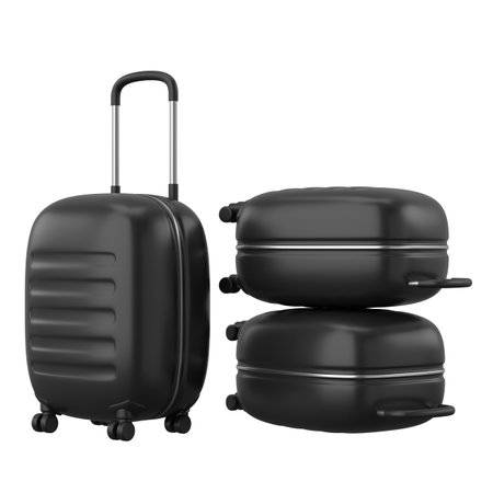 3D suitcase. Travel bag. 3D illustration.の写真素材