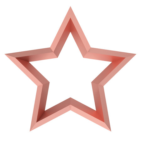 3D star. 3D illustration.の写真素材