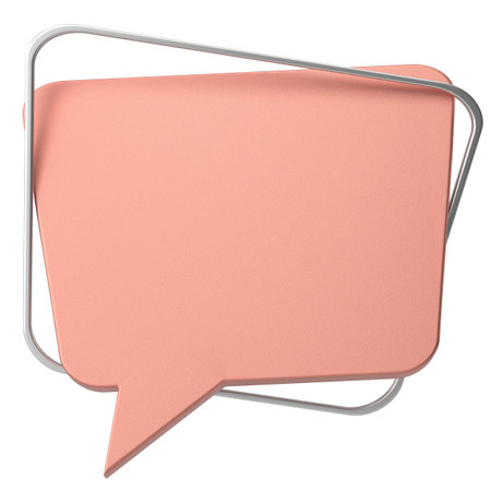 Speech bubble. Speech balloon. Text box. 3D illustration.の写真素材