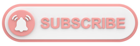 Subscribe button. Subscribe icon. 3D illustration.の写真素材