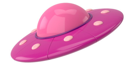 UFO. 3D illustration. 3D rendering.の写真素材
