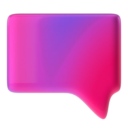 Speech bubble. Speech balloon. Text box. 3D illustration.の写真素材