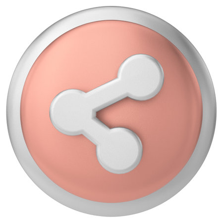 Share icon. Share button. 3D illustration.の写真素材