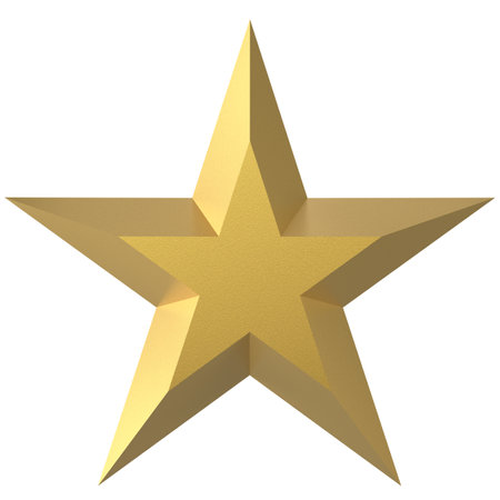 3D star. 3D illustration.の写真素材