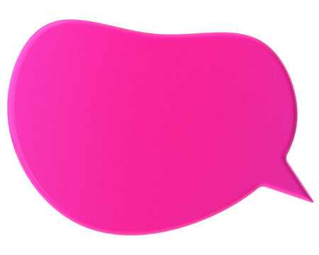 Speech bubble. Chat bubble. Text box. 3D illustration.の写真素材