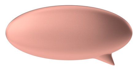 Speech bubble. Speech balloon. Text box. 3D illustration.の写真素材