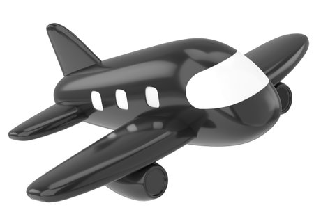 Airplane 3D. Travel element. 3D illustration.の写真素材