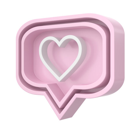Like icon. Love icon. 3D illustration.の写真素材
