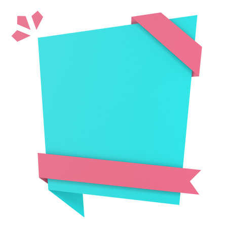 Sale banner decoration. Empty banner. 3D illustration.の写真素材