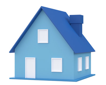 3D home. 3D house. 3D illustration.の写真素材