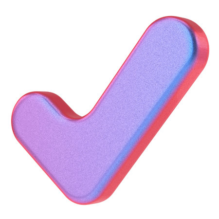 3D check mark sign. Checkbox. 3D illustration.の写真素材