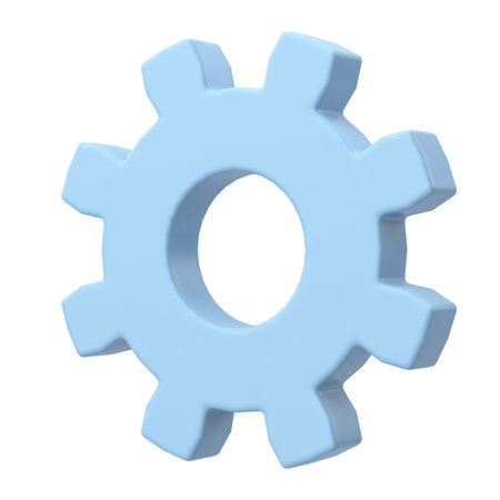 3D gear. Setting icon. 3D illustration.の写真素材