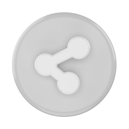 3D share icon. Share button. 3D element.の写真素材
