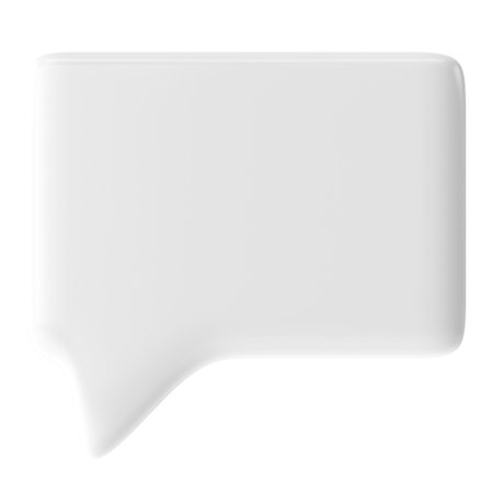 Speech bubble. Speech balloon. Text box. 3D illustration.の写真素材