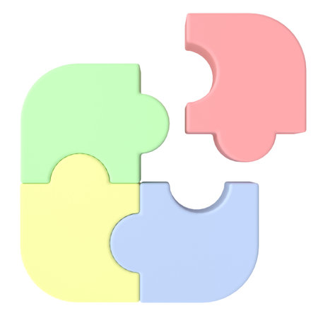3D puzzle. 3D icon.の写真素材