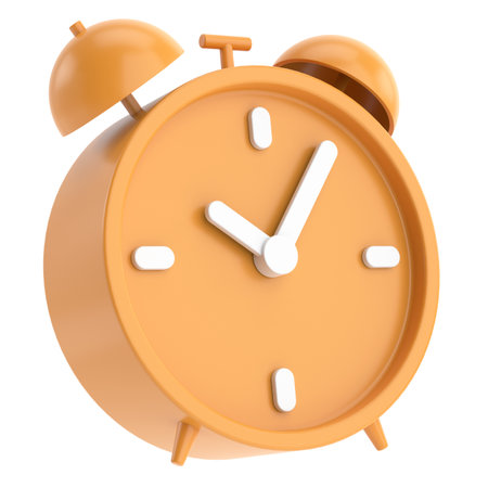 3D alarm clock. 3D illustration.の写真素材