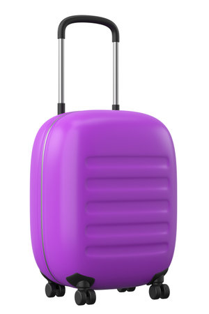 3D suitcase. Travel bag. 3D illustration.の写真素材