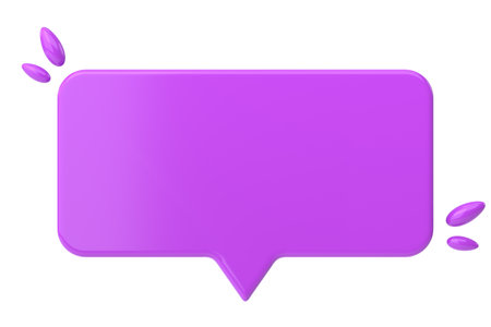 Speech bubble. Chat bubble. 3D illustration.の写真素材