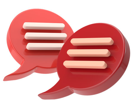 Live chat icon. 3D illustration.の写真素材