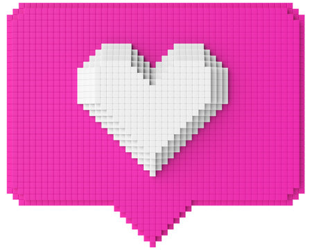 Like icon. Love icon. 3D illustration.の写真素材