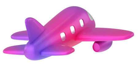 Airplane 3D. Travel element. 3D illustration.の写真素材
