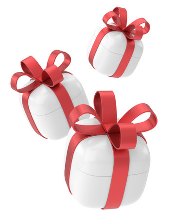 3D gift box. 3D illustration.の写真素材
