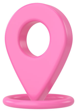3D location sign. 3D icon. 3D illustration.の写真素材