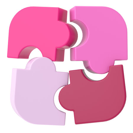 3D puzzle. 3D icon. Wrong solution.の写真素材