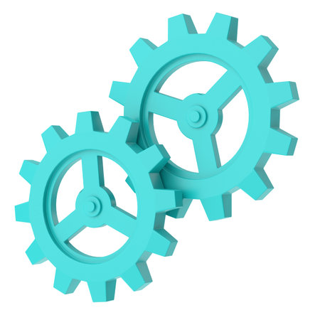 3D gear. Setting icon. 3D illustration.の写真素材