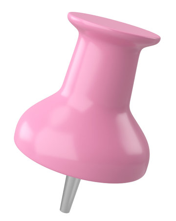 Push pin. Drawing pin. 3D pin. 3D illustration.の写真素材