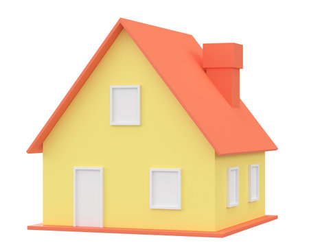 3D home. 3D house. 3D illustration.の写真素材