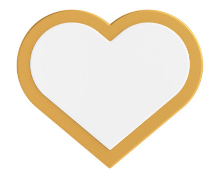 Valentine card. Heart frame. 3D illustration.の写真素材