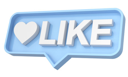 3D like icon. 3D icon. 3D illustration.の写真素材