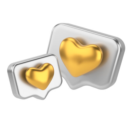 3D like icon. 3D icon. 3D illustration.の写真素材