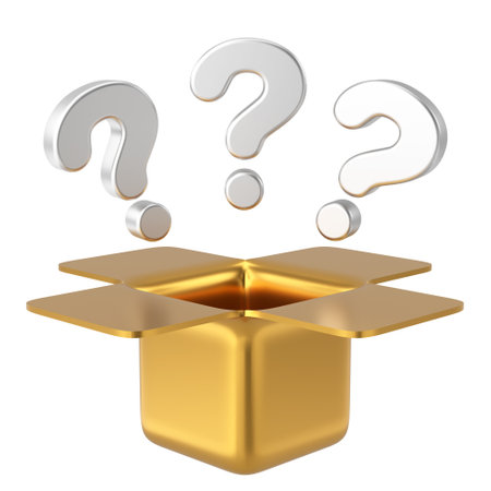 Mystery box. Lucky box. 3D illustration.の写真素材