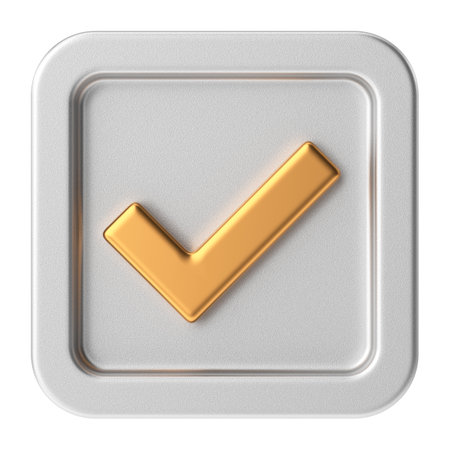 Checkbox. Check mark. 3D illustration.の写真素材