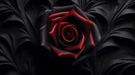 Beautiful rose Background with black tone.の素材