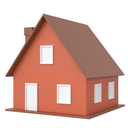 3D home. 3D house. 3D illustration.の写真素材