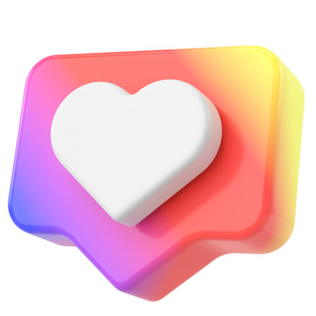3D like icon. 3D illustration.の写真素材