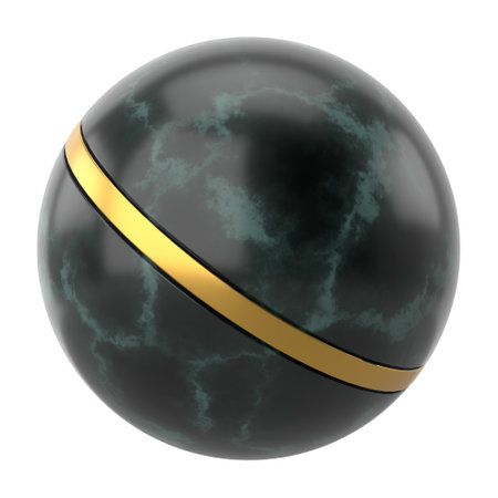 3D ball. Marble ball. Luxury decoration. 3D illustration.の写真素材
