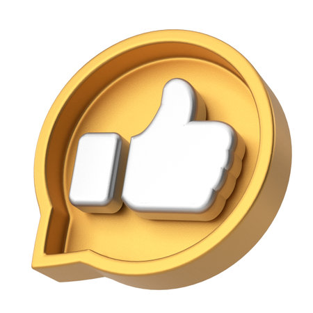 Like icon. 3D icon. 3D illustration.の写真素材