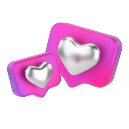 3D like icon. 3D illustration.の写真素材