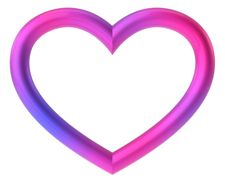 3D heart. Valentine card decoration. 3D illustration.の写真素材