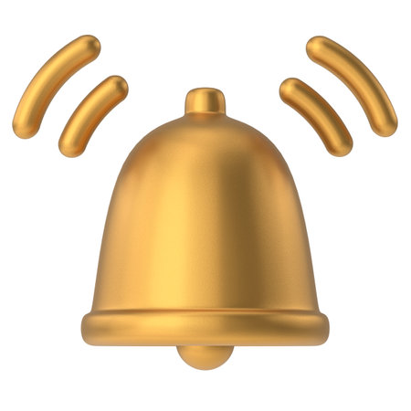 Subscribe icon. 3D Bell. 3D illustration.の写真素材