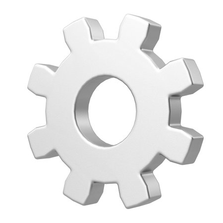 3D gear. Setting icon. 3D illustration.の写真素材