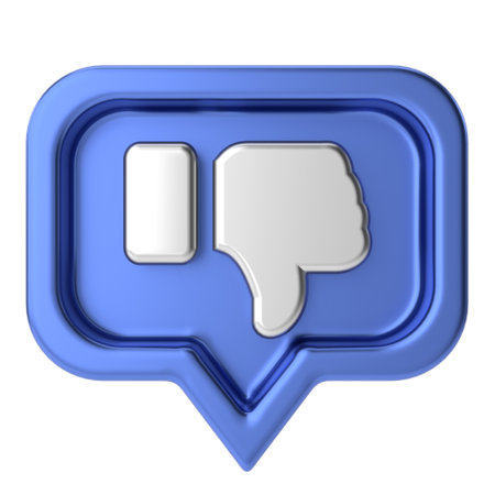 3D dislike icon. 3D illustration.の写真素材