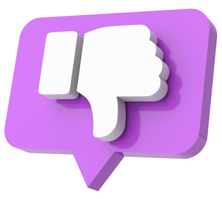 3D dislike icon. 3D illustration.の写真素材